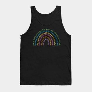 paw prints rainbow Tank Top